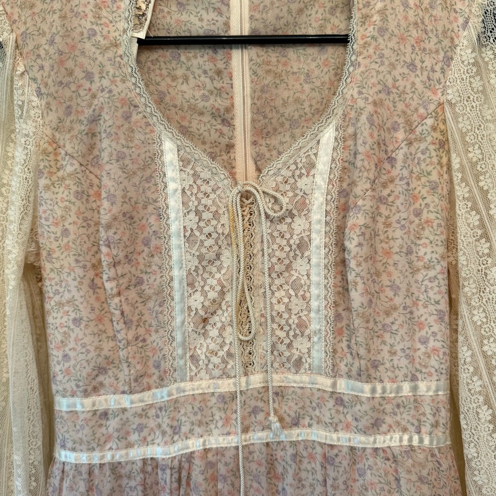 Vintage Gunne Sax Floral Maxi Dress - Picture 4 of 9